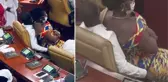 Gana Parlamentosu'nda kadın vekilin erkek vekilin kucağına oturduğu görüntü gündem yarattı