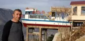 Trabzonlu turizmci tekneyi dağa çıkarıp, kafeteryaya dönüştürdü