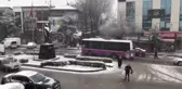 Hendek'te kar yağışı