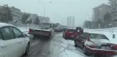 Kapanan kara yolu tuzlama ve kar küreme çalışmasıyla ulaşıma açıldı