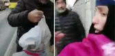 'Kardeşler aç abi' pankartıyla dilenen kadının kucağından bez bebek çıktı