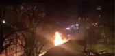 İnegöl'de metruk binada yangın