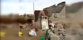 Şiddetli rüzgar ahırın çatısını uçurdu