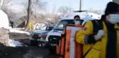 Sağlık çalışanları kar ve çamur demeden aşı çalışmalarını sürdürüyor
