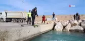 Denizden bisiklet de çıktı balıkçı teknesi de