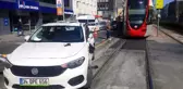Beyoğlu'nda tramvay yolunda kaza