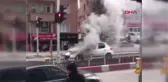 AFYONKARAHİSAR Işıkta beklerken otomobili yandı