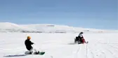 SPOR Buz tutan Çıldır Gölü'nde snowboard ve drift