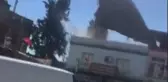 Şiddetli rüzgar çatıyı böyle uçurdu