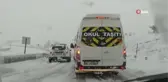 Korkuteli-Denizli yolunda kar engeli