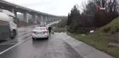 Pendik'te korkutan kaza: Önce sürüklendi, sonra şarampole yuvarlandı