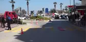 AYDIN Kuşadası'nda yaya kaldırımları kırmızıya boyandı