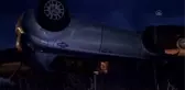 Devrilen otomobildeki 4 kişi yaralandı