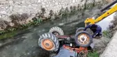 Kontrolden çıkan traktör sürücüsüyle Büyük Menderes Nehri'ne düştü