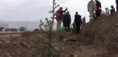 Korona virüsle mücadelenin kahramanları için fidan diktiler