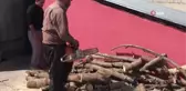 Odun keserek 35 yıldır ailesinin geçimini sağlıyor