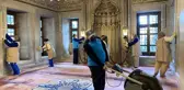 Eyüpsultan Camii ve Meydanı gül suyuyla yıkandı