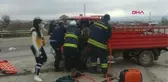 ESKİŞEHİR KAMYONETLER KAFA KAFAYA ÇARPIŞTI 7 YARALI