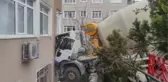 BEŞİKTAŞ'TA BETON MİKSERİ 7 KATLI BİNAYA ÇARPTI -3 -