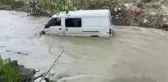 DEREYE UÇAN ARAÇTA MAHSUR KALDI
