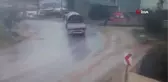 Son dakika haber... Bursa'da tır dehşeti...Kayan tırın 2 kişiye çarptığı feci kaza kameralara yansıdı