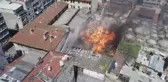 İstanbul'da yangın! Kaçak içkilerin tutulduğu emniyete ait depo dakikalar içinde kül oldu