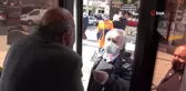 Yaşlı adam yasağa rağmen belediye otobüsüne binmek istedi