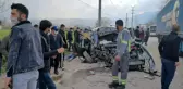 4 kişinin yaralandığı kaza güvenlik kamerasında
