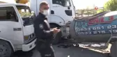 Tır ile kamyonet kafa kafaya çarpıştı: 2 yaralı