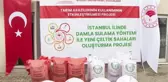 Çatalca'da çiftçilere çeltik tohumu ve damlama sulama boruları dağıtıldı
