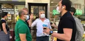 Baklava kuyruğunda işletme sahibi ile polis arasında gergin anlar