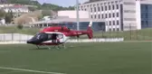 Ambulans helikopter, trafik kazasında ağır yaralanan kadın için havalandı