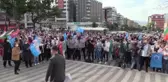 Filistin ve Doğu Türkistan'da yaşanan olaylar protesto edildi