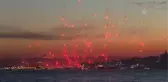 19 Mayıs İstanbul Boğazı'nda ışık gösterileriyle kutlandı