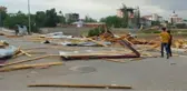 IĞDIR'DA SAATTEKİ HIZI 90 KİLOMETREYE ULAŞAN RÜZGAR ÇATILARI UÇURDU