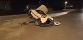 Trafik kazasında alt geçide düşen aracın sürücüsü öldü, 2 kişi yaralandı