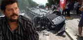 İlker Aksum, motosiklete çarpmamak için manevra yapınca takla atmış! Kaza anı kamerada