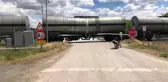 Başkent'te yük treni traktöre çarptı; 1 yaralı