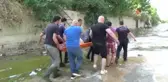 Dere yatağına düşen vatandaş için kurtarma seferberliği