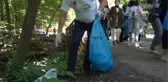 Eyüpsultan'daki piknik alanındaki çöpler temizlendi