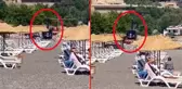 Herkes bir anda aynı yere baktı! Yemek yemek için halk plajına helikopterle indiler