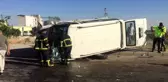 Minibüs devrildi: 5 yaralı