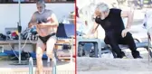 Teknede çırılçıplak görüntülenen Sinan Çetin, bu sefer de kıyafetleriyle güneşlendi