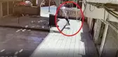 Misafir olarak gittiği evde tartıştığı kişi silah çekince 7'nci kattan atladı! O anlar kamerada