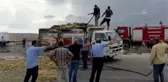 KIRIKKALE - Seyir halindeki kamyonun kasasındaki sap balyaları yandı