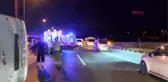 İSTANBUL-EYÜPSULTAN TEM OTOYOLU'NDA MİDİBÜS DEVRİLDİ
