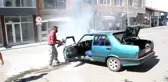 Yanan otomobil paniğe neden oldu