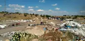Ezine ilçe çöplüğünde çıkan yangının söndürme çalışmaları devam ediyor