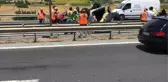 SİLİVRİ TEM OTOYOLU'NDA ZİNCİRLEME KAZA: 4 YARALI