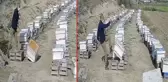 ''Kızımı kullandı'' deyip, boşanma davası açan damadının arı kovanlarını paramparça etti! Kayınpederin intikamı kamerada